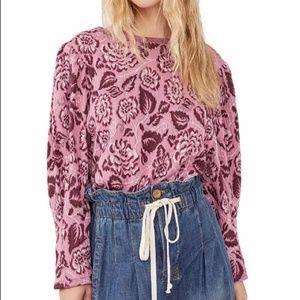 NWT Free People No Ordinary Top Smoked Pink Combo